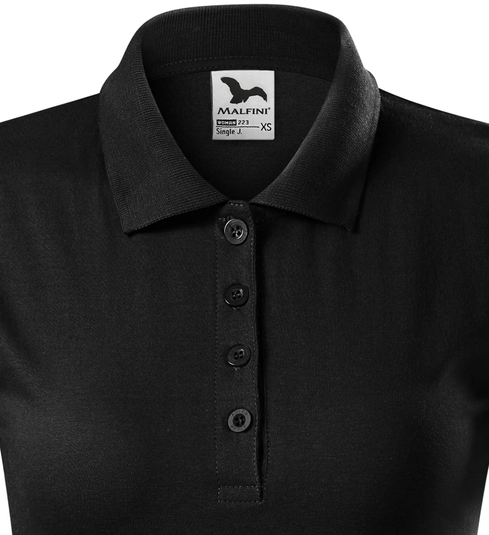 Slim-fit poloshirt voor dames - 4-knoopssluiting