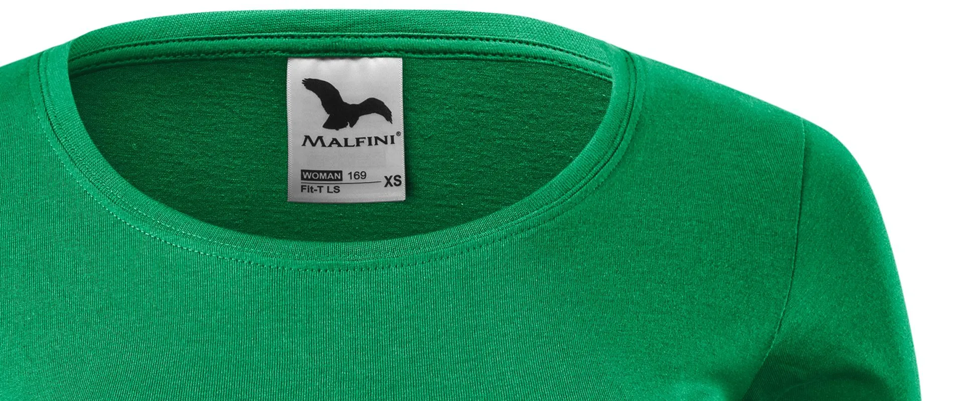 Dames T-shirt met lange mouwen - Diepere ronde halslijn