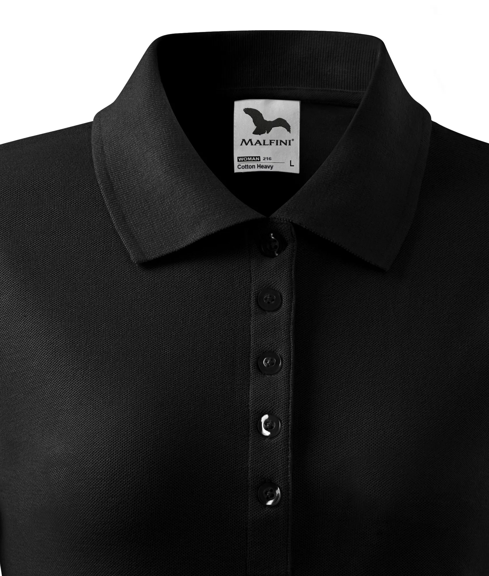 Dames poloshirt - 5-knoopssluiting