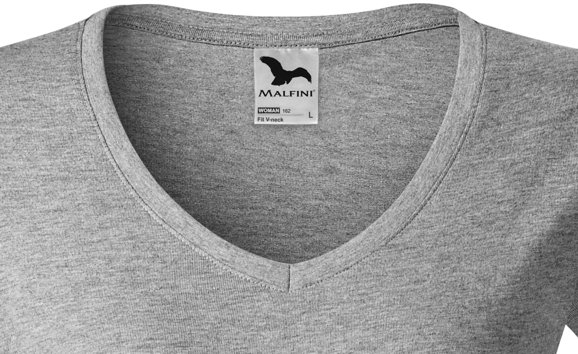 Dames slim fit T-shirt met V-halslijn - Diepe V-halslijn