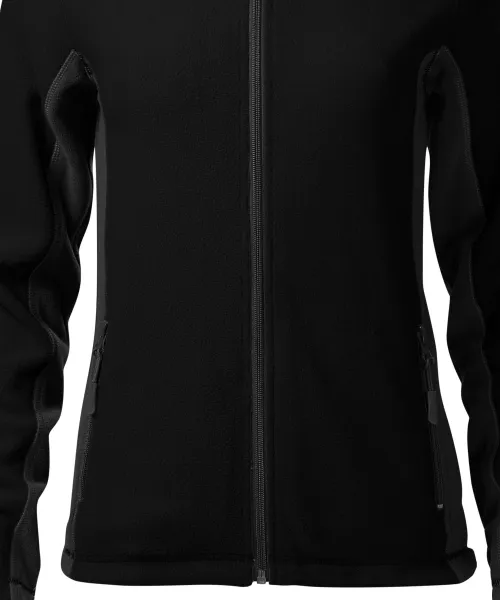 Dames fleece contrast jack - Zacht taps toelopende snit