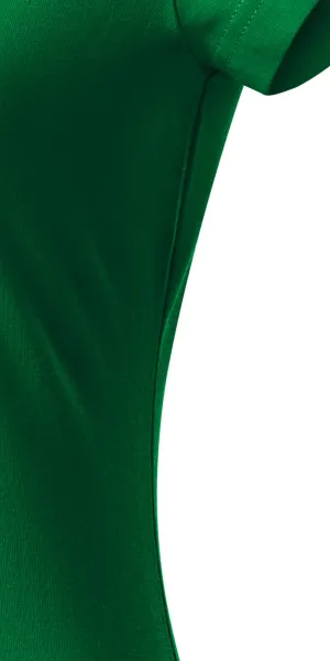 Dames slim fit T-shirt met V-halslijn - Gesneden met zijnaden