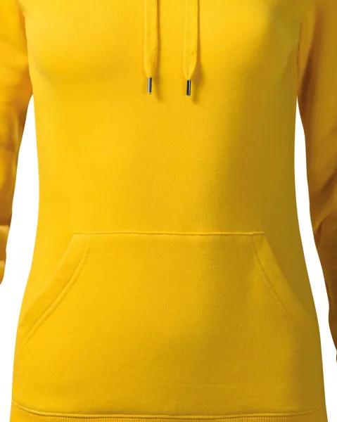 Damessweatshirt met capuchon zonder rits - Getailleerd model met zijnaden