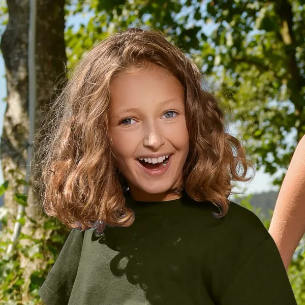 Eenvoudig kinder T-shirt - Klassieke ronde halslijn