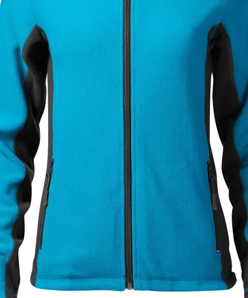Dames fleece contrast jack - Zacht taps toelopende snit