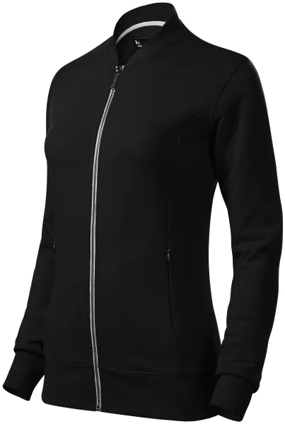 Damessweatshirt met verborgen zakken - Damessweatshirt met rits en zonder capuchon