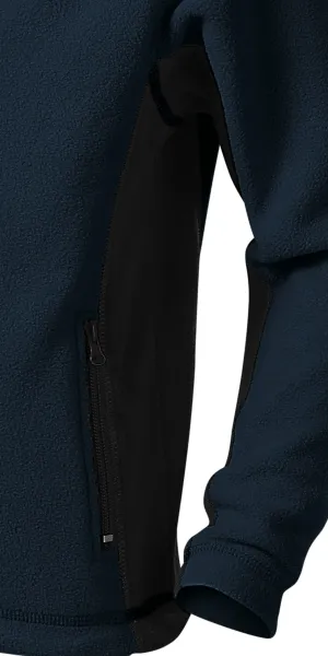 Contrasterend fleecejack voor kinderen - Donkere contrasterende details