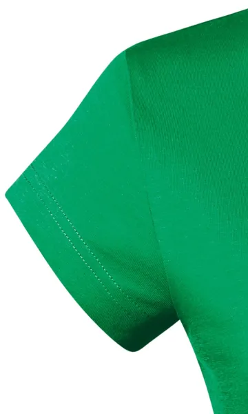 Dames slim fit T-shirt met V-halslijn - Zeer korte mouwen