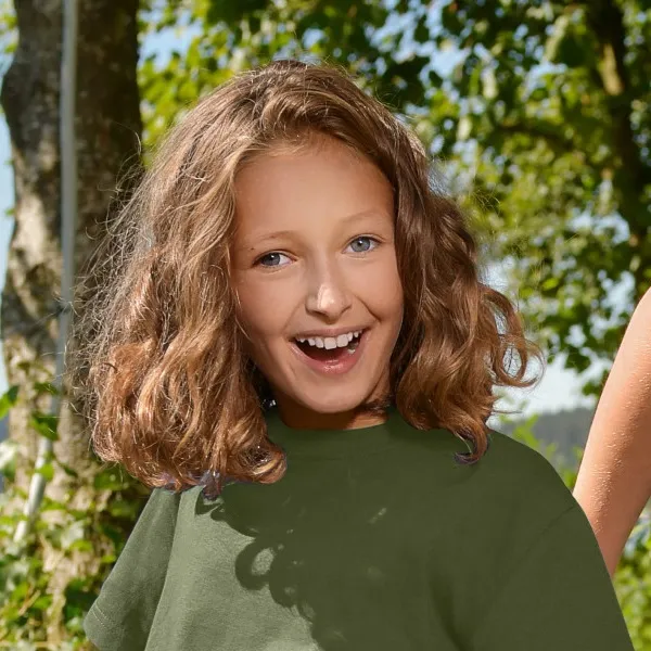 Eenvoudig kinder T-shirt - Klassieke ronde halslijn