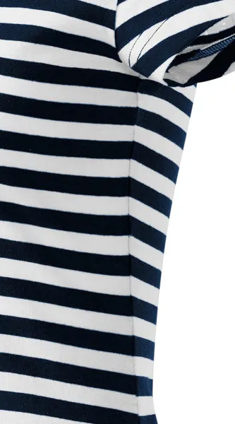 Marineblauw dames T-shirt - Gesneden met zijnaden