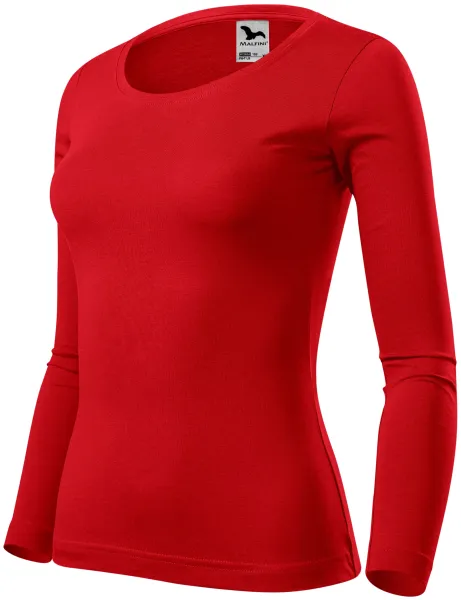 Dames T-shirt met lange mouwen - Dames katoenen t-shirt voor elke dag