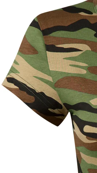 Camouflage T-shirt voor dames - Zeer korte mouwen