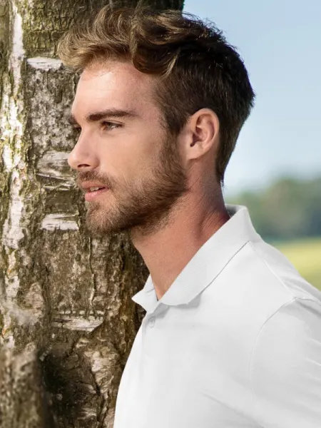 Eenvoudig poloshirt voor heren - 2-knoopssluiting