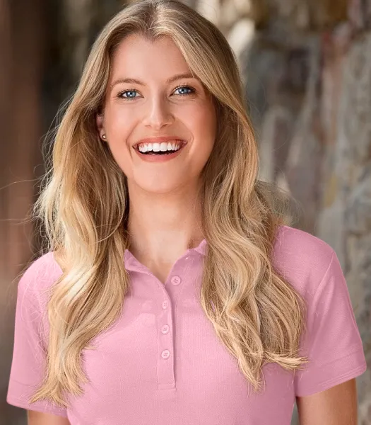 Elegant dames poloshirt - 5-knoops sluiting