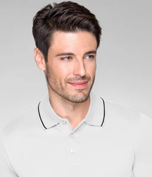 Elegant gemerceriseerd poloshirt voor heren - 3-knoopssluiting