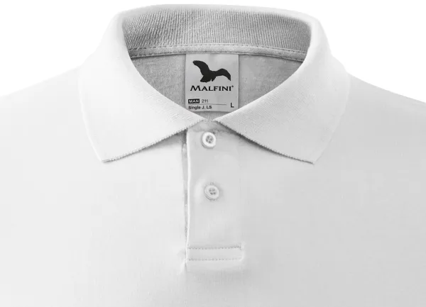 Poloshirt met lange mouwen voor heren - 2-knoopssluiting