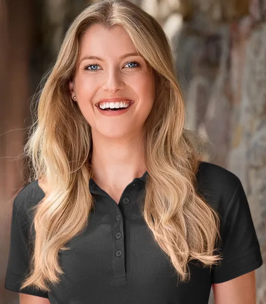 Elegant dames poloshirt - 5-knoops sluiting