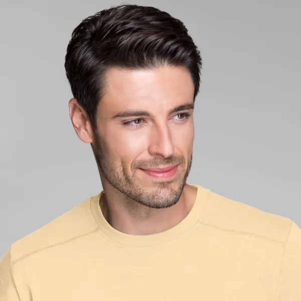 Heren T-shirt versierd - Klassieke ronde halslijn