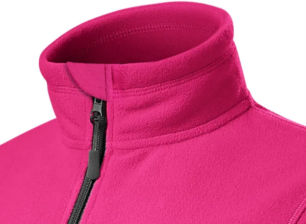 Dames fleece contrast jack - Verhoogde kraag ter bescherming tegen kou in de nek