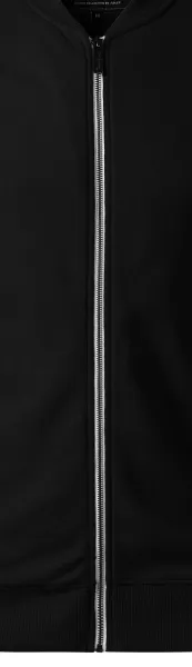 Herensweatshirt met verborgen zakken - Witte metalen rits