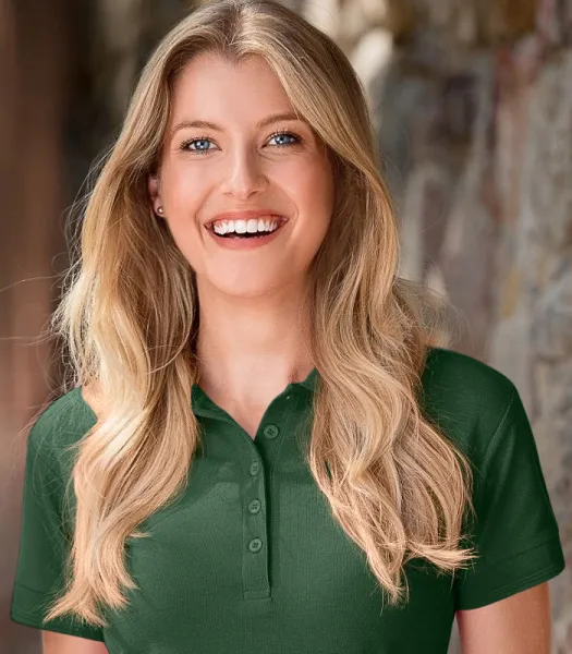 Elegant dames poloshirt - 5-knoops sluiting