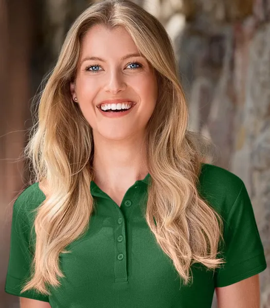 Elegant dames poloshirt - 5-knoops sluiting
