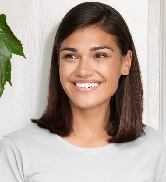 Dames T-shirt, gestructureerd biologisch katoen - Klassieke ronde halslijn