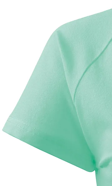 Dames slim fit T-shirt met raglanmouwen - Korte raglanmouwen