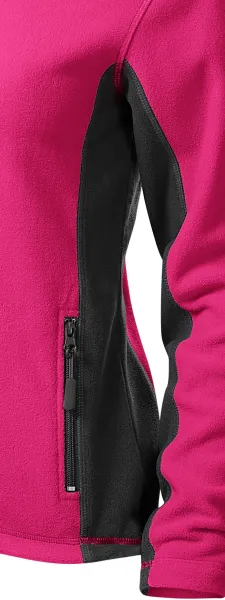 Dames fleece contrast jack - Donkere contrasterende details