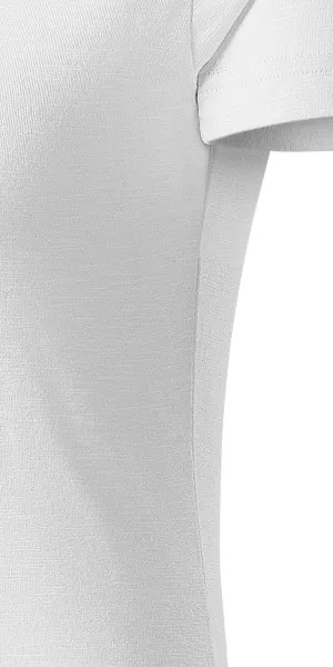 Dames T-shirt, gestructureerd biologisch katoen - Gesneden met zijnaden