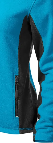 Dames fleece contrast jack - Donkere contrasterende details