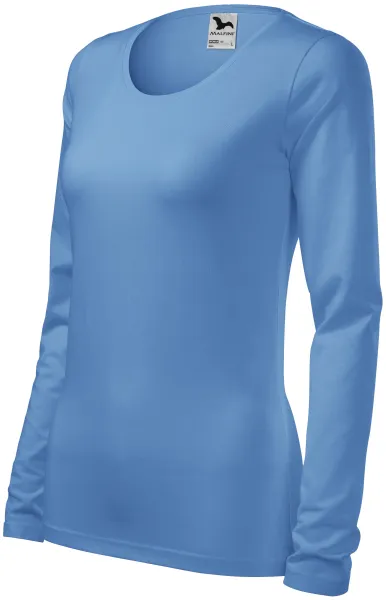 Dames nauwsluitend T-shirt met lange mouwen - Comfortabel katoenen dames T-shirt