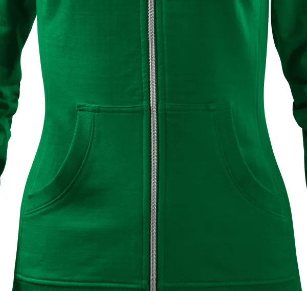 Dames sweatshirt zonder capuchon - Getailleerd model met zijnaden