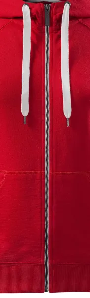 Dames contrasterend sweatshirt met capuchon - Witte contrasterende rits