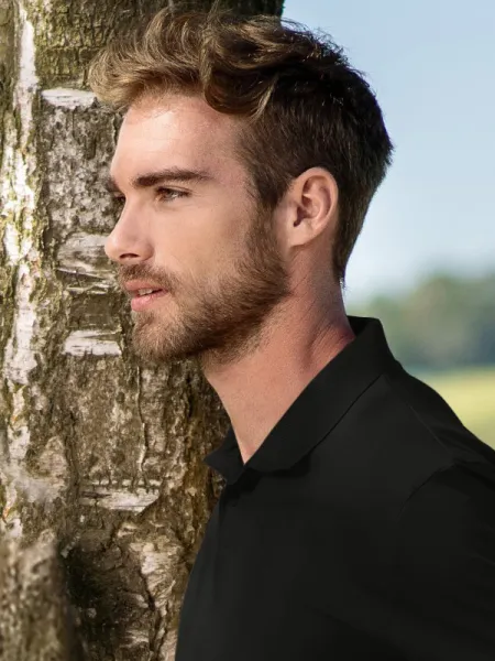 Eenvoudig poloshirt voor heren - 2-knoopssluiting