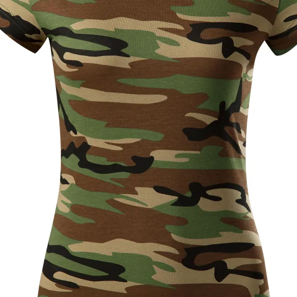 Camouflage T-shirt voor dames - Zacht taps toelopende snit