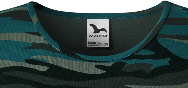 Camouflage T-shirt voor dames - Klassieke ronde halslijn