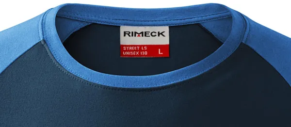 Contrasterend T-shirt voor heren met lange mouwen - Klassieke ronde halslijn