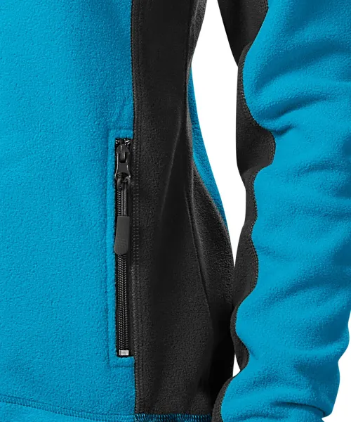 Dames fleece contrast jack - Praktische zakken met rits