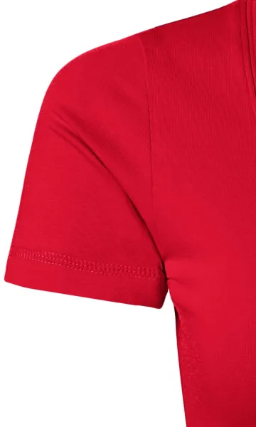 Dames T-shirt met decoratieve stiksels - Korte getailleerde mouwen
