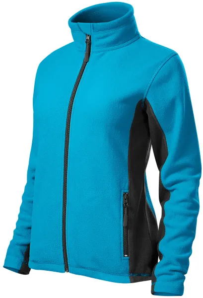 Dames fleece contrast jack - Dames fleecejack met contrasterende elementen