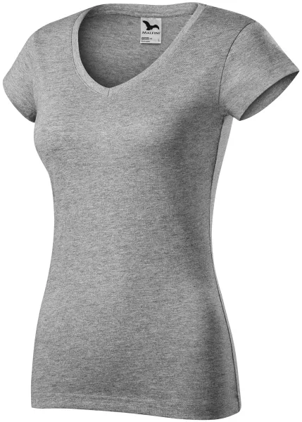 Dames slim fit T-shirt met V-halslijn - Dames T-shirt voor dagelijks gebruik
