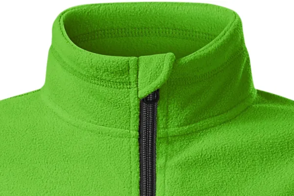 Contrasterend fleecejack voor kinderen - Ritssluiting tot aan de kin