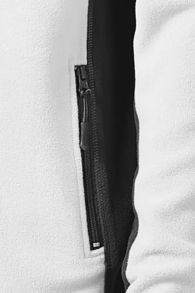 Contrasterend fleecejack voor heren - Praktische zakken met rits