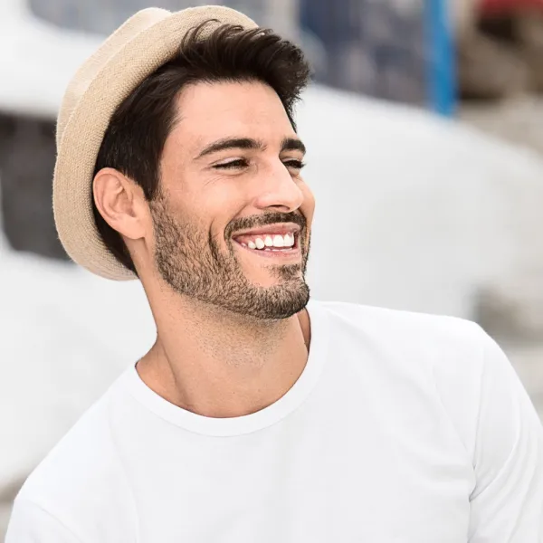 Heren T-shirt met lange mouwen - Klassieke ronde halslijn