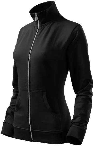 Dames sweatshirt zonder capuchon - Damessweatshirt met rits en zonder capuchon