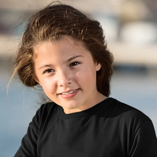 Kinder T-shirt met lange mouwen - Klassieke ronde halslijn